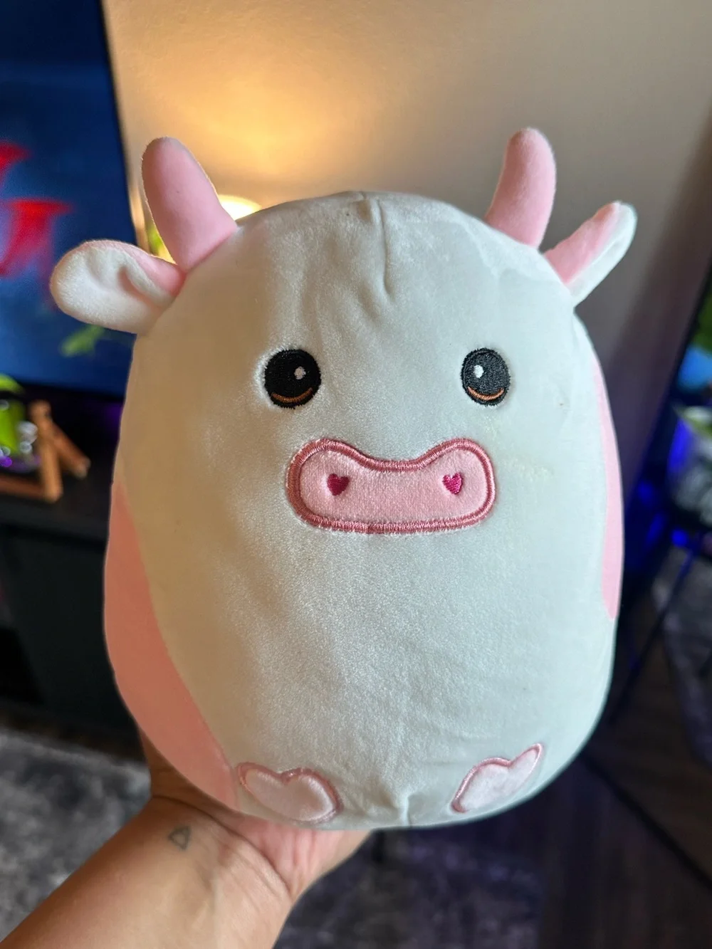 Plush Pink & White Cow Soft Plush